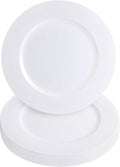 PARTY BARGAINS 13-Inch Charger Plates - 8 Pack, White, Heavy-Duty Disposable Chargers for Elegant Dining - Ideal for Weddings and Formal Events
