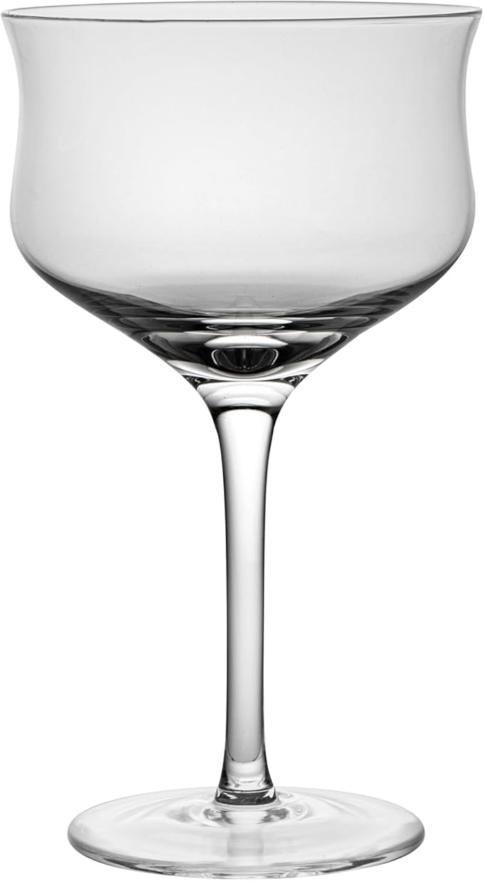 Restaurantware-Vetri 12 Ounce Bar Glasses, 6 Dishwashable Martini Glasses - No Lead, Long Stemmed, Clear Glass Cocktail Drinkware, For Hosting Parties, Serve Wine, Margarita, Cosmopolitan, And More