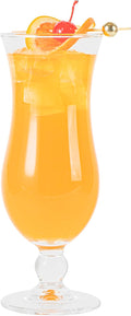 Vetri 15.5 Ounce Party Glasses, 6 Dishwashable Pina Colada Glasses - No Lead, Durable, Clear Glass Tulip Drinking Cups For Tropical Cocktails, For Alcoholic And No-Alcoholic Drinks - Restaurantware
