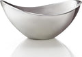 nambe Butterfly Bowl, Chilled Serving Dish for Side Dishes, Pasta, Guacamole, Prep-Ahead-Bowl Can Be Heated or Chilled, 9-Inch, Oven and Freezer Safe, Made of Metal Alloy (Silver)