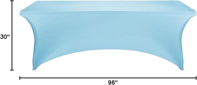 LZY Spandex Fitted Stretch Table Cover for 6 ft or 4ft or 8ft Folding Table, Rectangular Cocktail Tablecloth, Perfect for Party or Banquet