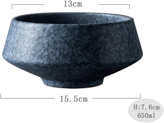 Bowls Japanese Style Irregular Noodle Bowls Fruit Salad Noodle Soup Bowl Dinnerware Set Ceramic Bowls Tableware(Medium)
