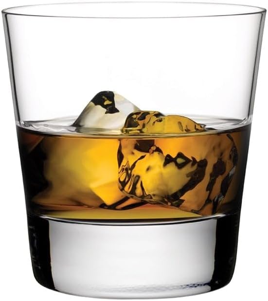 NUDE Whiskey Glasses Set of 4 – Highlands 12.5 oz Premium Lead-Free Crystal Old Fashioned Rocks Glasses for Whisky, Scotch & Bourbon – Heavy Base, Dishwasher Safe Barware Luxury Gift Set