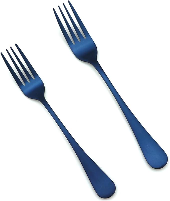 JASHII Modern Royal 20 Pcs Blue 18/10 Stainless Steel Utensils Cutlery Dinnerware Set w/ 4 Pcs Straw, Knife Fork and Spoon Flatware Set for Wedding Festival Christmas Party Service for 4