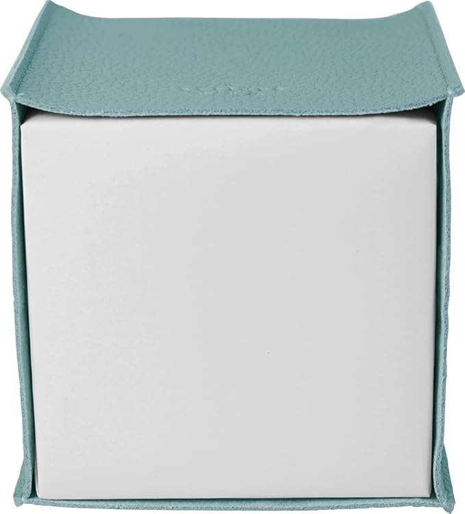 Carrotez Tissue Box Cover, [Refined] Modern PU Leather Square Tissue Box Holder - Decorative Holder/Organizer for Bathroom Vanity Countertop, Night Stands, Office Desk & Car 5"X5"X5" - Mint