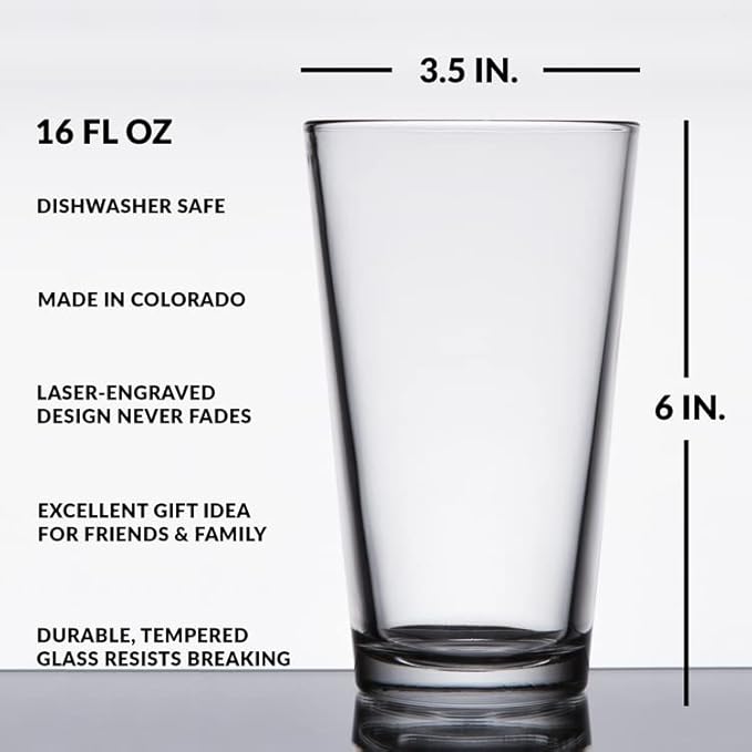 LumEngrave STEGOSAURUS SKELETON Engraved Beer Pint Glass | Dino Dinosaur Jurassic Paleontology | Great Gift Idea!