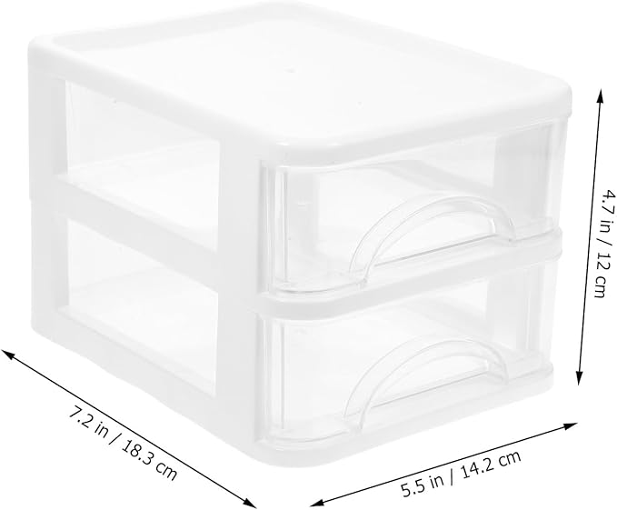 COHEALI Multi-Function Desk Organizer with 2-Layer Drawer, Desktop Storage Box for Office Supplies, Practical Tabletop Stationery Storage for Workspace Organization