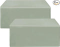 HolidayIdeas 2 Pack Fitted Tableclothes - 48 x 24 Inch - Rectangle Tablecloths for 4 Foot Tables, Polyester Fabric Table Covers for Parties, Holiday Dinner, Trade Show (Sage Green)