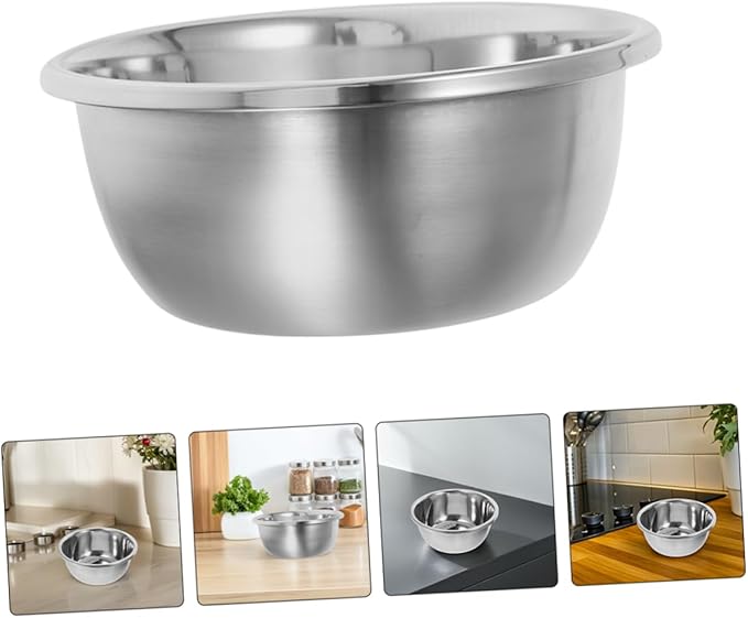 Stainless Steel Mixing Bowl Kitchen Prep Bowl for Baking Salad and Cooking Durable Noodle Bowl Space Saving Design Smooth Finish for Easy Handling