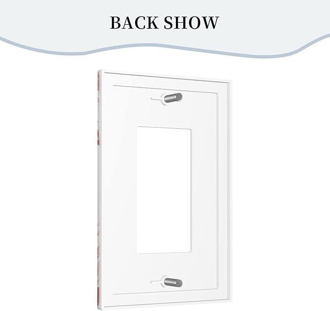 Outlet Covers Baseball Sports Ball Game 1 Gang Wall Plate Single Rocker Light Switch Cover Decorative GFCI Receptacle Electrical Switchplate for Bathroom Bedroom Decor（2 Pack）