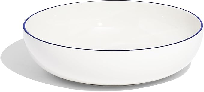 Made In Cookware - Serving Bowl - White With Navy Rim - Porcelain England