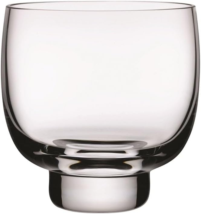 NUDE Whiskey Glasses Set of 2 – Malt 8.75 oz Handmade Lead-Free Crystal Old Fashioned Rocks Glasses for Whisky, Scotch & Bourbon – Minimalist Design, Heavy Base, Luxury Gift Set