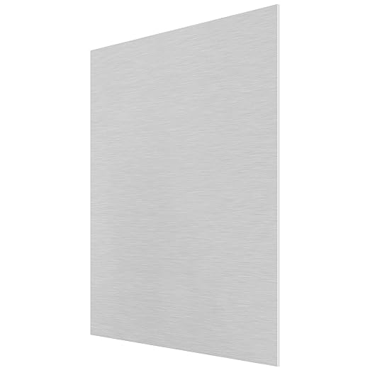 6061 T651 Aluminum Sheet Metal 10 x 12 x 1/8 (0.125") Inch Thickness Rectangle Metal Plate Covered with Protective Film, 3MM Aluminum Sheet Plate Flat Stock, Finely Polished and Deburred