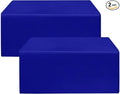HolidayIdeas 2 Pack Fitted Table Clothes - 48 x 24 Inch - Royal Blue Rectangle Tablecloths for 4 Foot Tables, Polyester Fabric Tablecloth for Trade Show, Craft Show, Party, Birthday