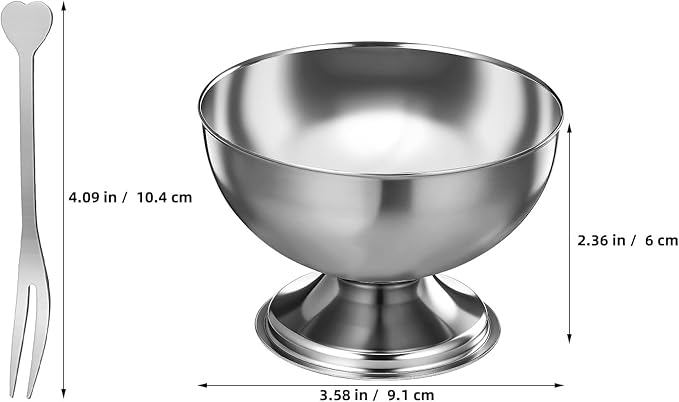 4 Pcs Stainless Steel Dessert Cup Dessert Cups Dessert Bowls Steel Desserts Gold Footed Metal Dessert Glasses Sauce Cups Pasta Salad Mug Ceramics Ice Cream Dish