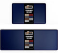 GORILLA GRIP 2 Pack Comfortable Cushioned Kitchen Mats for Floor, 17x24 + 17x48, Waterproof and Stain Resistant, 1/2 Inch Thick Soft Ergonomic Standing Desk Anti Fatigue Mat, Foam Supports Feet, Navy