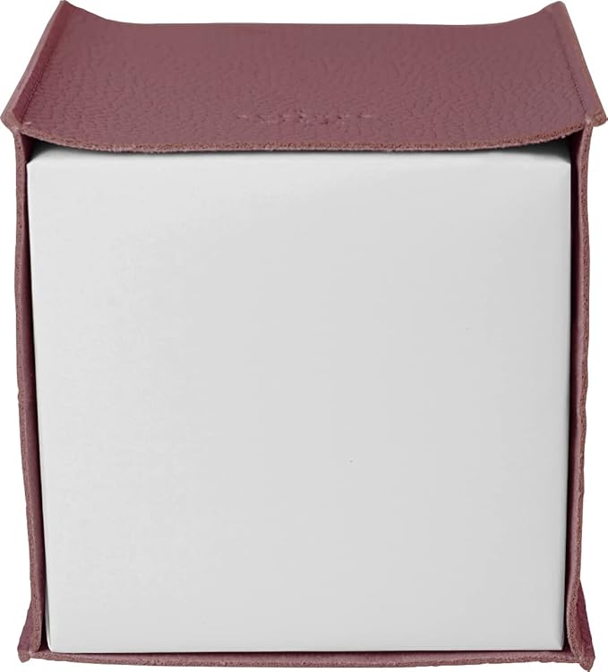 Carrotez Tissue Box Cover, [Refined] Modern PU Leather Square Tissue Box Holder - Decorative Holder/Organizer for Bathroom Vanity Countertop, Night Stands, Office Desk & Car 5"X5"X5" - Dry Rose