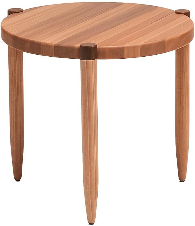 Leick Home Redonda Bay Side Tables 2 Pack, Natural Jequitiba, Small Table 21.6 in H x 19.7 in W, Large Table 23.6 in H x 21.6 in W, 228361-NAT