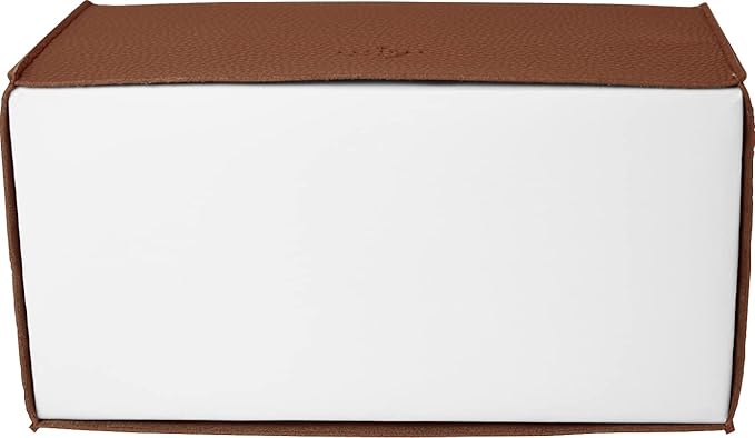 Carrotez Tissue Box Cover, [Refined] Modern PU Leather Rectangular Tissue Box Holder - Decorative Holder/Organizer for Bathroom Vanity Countertop, Night Stands, Office Desk 9.5"X5"X5" - Camel