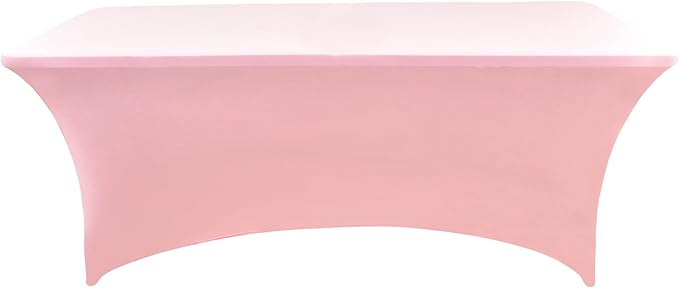 6-Pack 6ft Spandex Table Covers for Rectangle Standard Folding Tables - Wrinkle Resistant Stretch Tablecloths - Ultimate Fitted Table Protector for Parties, Trade Shows, Wedding