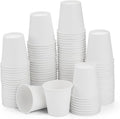 Wuadua 100 Pack 3 oz White Disposable Paper Cups - Sturdy and Leak-Proof for Parties, Events, Office, Home Use Disposable Mouthwash Cups - Ideal for Hot/Cold Drinks, Smooth Rim Design, Eco-Friendly