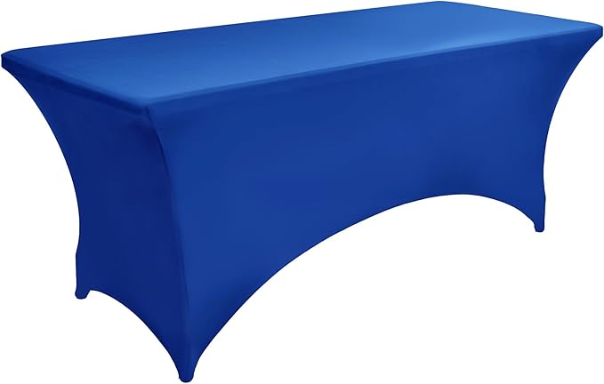 2-Pack 4ft Spandex Table Covers for Rectangular Folding Tables - Wrinkle Resistant Stretch Tight Table Cloths - Ultimate Fitted Table Protector for Parties, Banquet, and Wedding