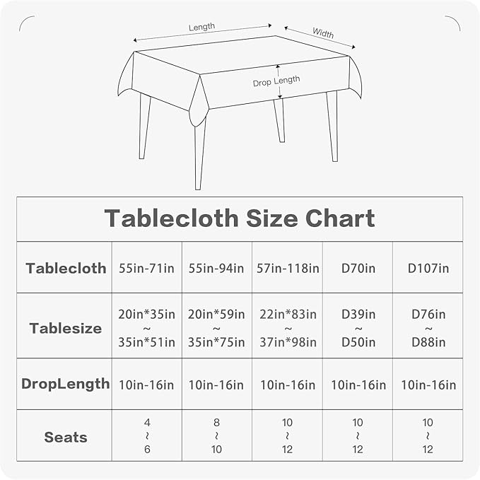 BALCONY & FALCON Round Tablecloth Washable Wrinkle Resistant and Water Proof Table Cloth Decorative Linen Fabric Tablecloths for Dining Party Kitchen Wedding and Outdoor Use(Brown, 70" Round)
