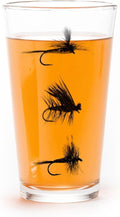 Black Lantern Fly Fishing Pint Glass One 16oz. Fly Fishiing Flies Beer Glass - 16oz. Capacity