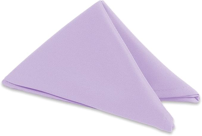 Polyester Cloth Napkins - Washable Soft Table Linens - Durable & Elegant for Dining, Restaurants, Weddings, Events, Rentals, Banquets, & Parties - Premium Quality Set of 250, Lavender, 17"x17"