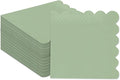 qiqee Reed Green Cocktail Dinner Napkins 5x5inch Disposable Beverage,Wedding, Birthday Party Dessert Wave Paper Napkins(120 Count)