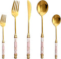 30-piece Silverware Set With Ceramic Handle, Premium Food Grade Stainless Steel Flatware Sets, Mirror Polished Cutlery Set, Dishwasher Safe (for 6 People)