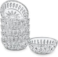 kanpura Mini Glass Bowls, Round Prep Bowl, Dishwasher Safe, Pinch Bowls for Dipping Spices Sauce, Stackable, 2 oz, Set of 6, (Clear)