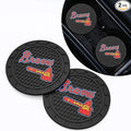 Silicone Braves Car Cup Holder Coasters,Baseball Fans Car Coasters for Atlanta Braves Fans, Non-Slip Universal Fit Cup Holder Insert