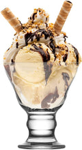 Vikko Orion Glass Sundae Bowls: Dessert Cups – For Parfait, Ice Cream, Pudding, Fruit, and More – Set of 6 Thick Large Dessert Dishes - 8.75 ounces - Dishwasher Safe