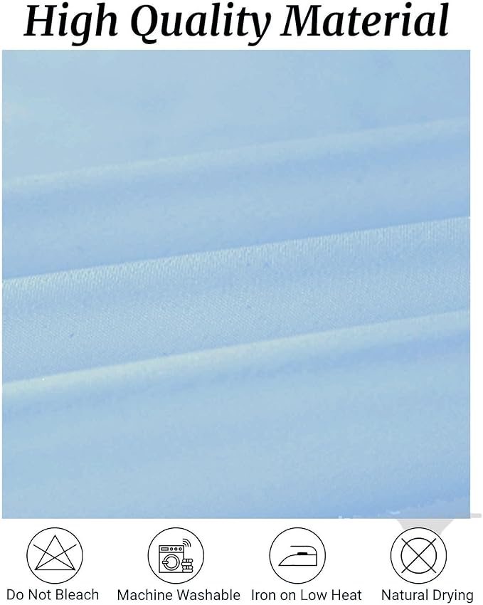 Fokitut 6 Pack Rectangle Tablecloth, 90x156 Inch, Stain Resistant and Wrinkle Polyester Table Cloth, Fabric Table Cover for Kitchen Dining, Wedding, Party, Holiday Dinner-Blue Mist
