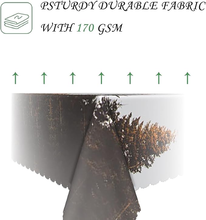 60x84 Inch Nature Rectangular Tablecloth Bird Autumn Forest Table Cloth Waterproof Durable Table Cover for Holiday Picnic Outdoor BBQ Decor