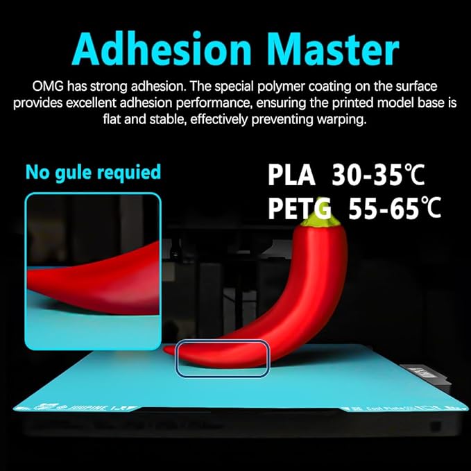 2.0 Upgraded OMG Cool Plate for Bambu Lab H2D/H2S Combo, 355x346mm Thicker Magnetic Bamboo Build Plate with Supertack Smooth Surface, Easy Release 3D Printer Hotbed for PLA PETG Printing