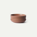 MORA Medium Dishes Set of 4, 30oz Ceramic Pottery Pasta Plate/Wide Bowls - Microwave, Oven and Dishwasher Safe - Terracotta