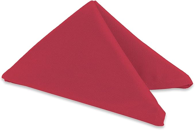 Polyester Cloth Napkins - Washable Soft Table Linens - Durable & Elegant for Dining, Restaurants, Weddings, Events, Rentals, Banquets, & Parties - Premium Quality Set of 250, Burgundy, 17"x17"