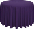 Lann's Linens - 108" Round Premium Tablecloth for Wedding/Banquet/Restaurant - Polyester Fabric Table Cloth - Purple