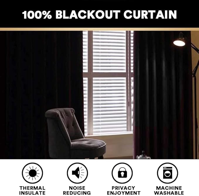 PrinceDeco Linen Texture Curtains Full Blackout Curtains 90 inch Long 2 Panels Set Anti-Rust Grommet Grey Linen Curtains Vertical Drapes Privacy for Bedroom Living Room，52 X 90 Inch, Glacier Grey