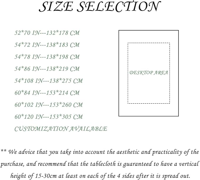 60x84 Inch Nature Rectangular Tablecloth Misty Forest Mountain Table Cloth Waterproof Durable Table Cover for Holiday Picnic Dinner BBQ Decor
