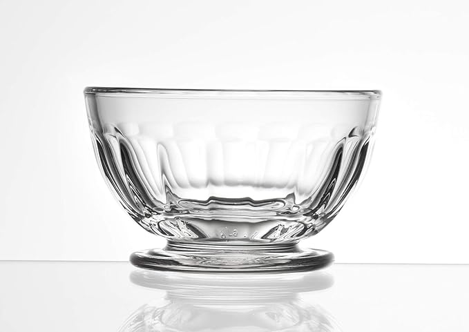 La Rochere Perigord Mini Glass Bowls Set of 6 – Classic French Mini Footed Bowls with Faceted Ribbed Design – Pressed Small Glass Dessert Cups for Fruit, Ice Cream & Elegant Entertaining (4.5 Oz)
