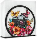 Modern Napkin Holder for Table Decor,Black Metal Napkin Dispenser fit Tissue Mail Bills Paper Towel Holder, Camera Butterfly Napkin Holders,Napkin Stand for Home Kitchen Dining Restaurant Cocktail