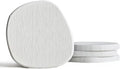 Diatomaceous Earth Coasters Set of 4 for Drinks, Moisture Water Absorbent Stone Coasters for Table Desk at Work, Water Absorbing Instant Drying Diatomite, Modern White