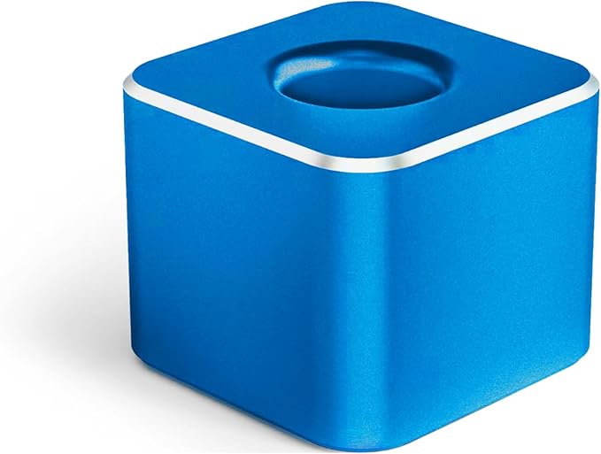 Aluminum Single Hole Pen Stand - Durable Fountain Pen Holder for Desk Display, Non - Slip Base, Minimalist Office/Home Organizer(Blue,1P)