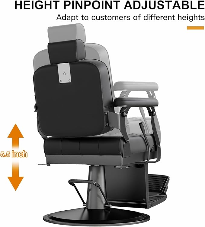 Artist hand Barber Chair Salon Chair Hair Stylist, Hydraulic Barber Chair Heavy Duty, Styling Chairs for Beauty Barbershop, Recline Salon Chair for Hair Stylist