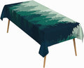 54x78 Inch Nature Rectangular Tablecloth Misty Pine Forest Silhouette Table Cloth Waterproof Durable Table Cover for Party Picnic Indoor Gaming Room Decor