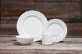 Fortessa Ilona Porcelain 16 Piece Dinnerware Set, Service for 4, Ivory