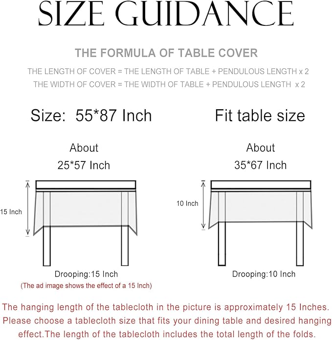patdrea Designer Green French Linen Rectangular Tablecloth,Vintage Durable Floral Table Cloth,Decorative Table Cover for Kitchen Dining,Parties,Party,Christmas,Thanksgiving,55"x87"-Warbler